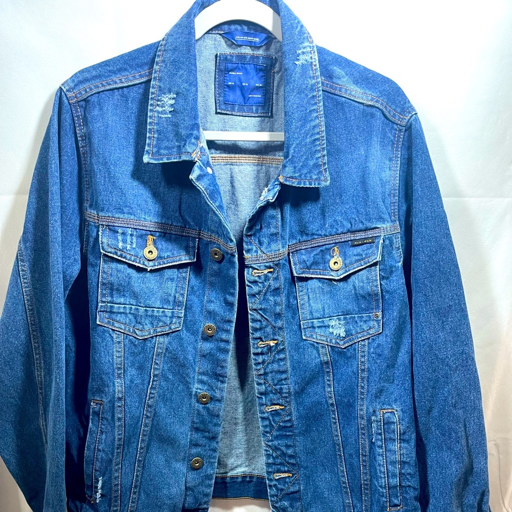 Vintage Zara Man 1975 Denim Goods size XL Jean Jacket